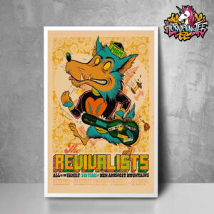 The Revivalists Band Tour 2025 10th Anniversary All In The Family 10 Years Of Album Men Amongst Mountain Exclusive Venue Poster Schedule Cities Tour Dates Poster Home Decor Canvas
