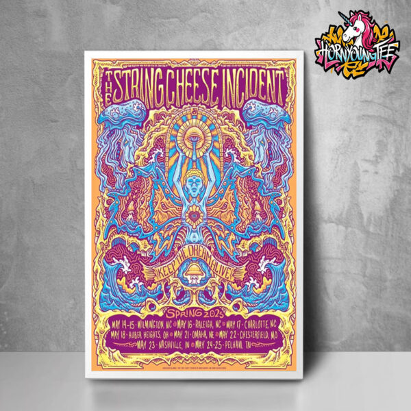 The String Cheese Incident Spring Tour 2025 Keep The Dream Alive Art Work Event Poster Schedule Cities Tour Dates Poster Home Decor Canvas