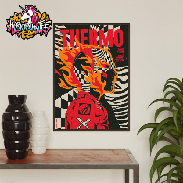 Thermo Band Live Concert 2025 Poster Show At Relevent Music Hall In Bogota Colombia Poster Home Decor Canvas