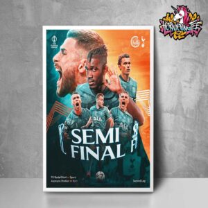 Tottenham Hotspur Get In Semi Final Europa League 2025 Poster Home Decor Canvas
