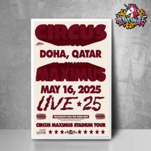 Travis Scott Concert Circus Maximus Stadium Tour 2025 Live 25 At Ahmad Bin Ali Stadium In Doha Qatar Held On May 16 2025 Poster Home Decor Canvas