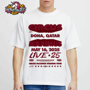 Travis Scott Concert Circus Maximus Stadium Tour 2025 Live 25 At Ahmad Bin Ali Stadium In Doha Qatar Held On May 16 2025 Unisex T-Shirt