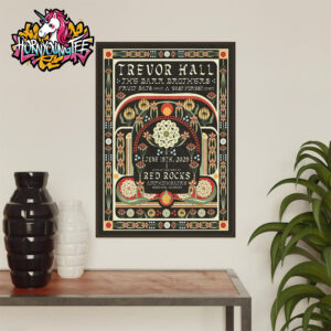 Trevor Hall With The Barr Brothers And Fruit Bats Live In Concert At Red Rocks Amphitheatre In Morrison Colorado On June 15 2025 Poster Home Decor Canvas