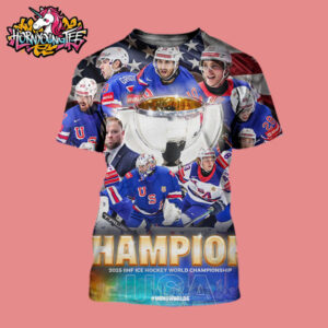 USA Hockey The Champions 2025 IIHF Ice Hockey World Championship Poster All Team All Over Print Shirt
