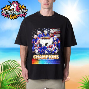 USA Hockey The Champions 2025 IIHF Ice Hockey World Championship Poster All Team Unisex T-Shirt