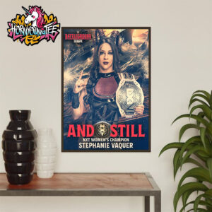 WWENXT Battle Ground Tampa NXT Women’s Champion Stephanie Vaquer Poster Home Decor Canvas