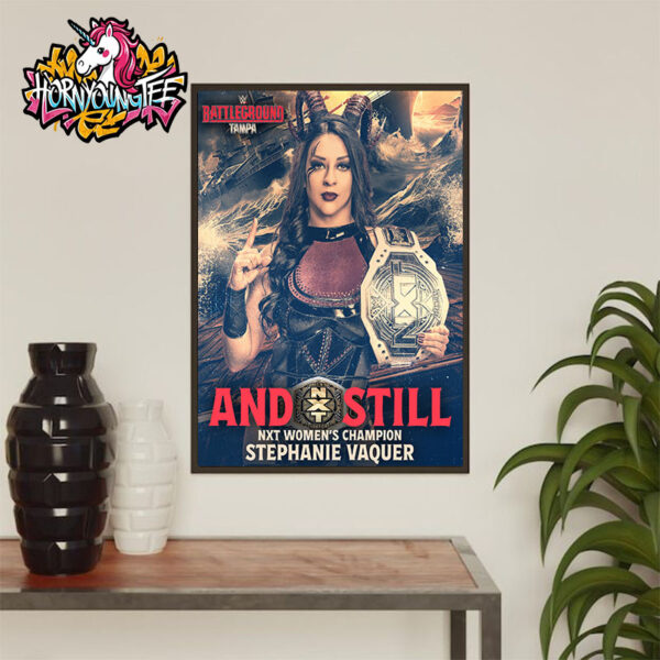 WWENXT Battle Ground Tampa NXT Women’s Champion Stephanie Vaquer Poster Home Decor Canvas