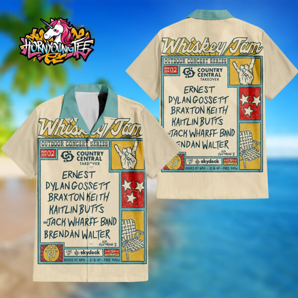 Whiskey Jam Outdoor Concert Series Country Central Take Over On June 2 2025 Regular Hawaiian Shirt