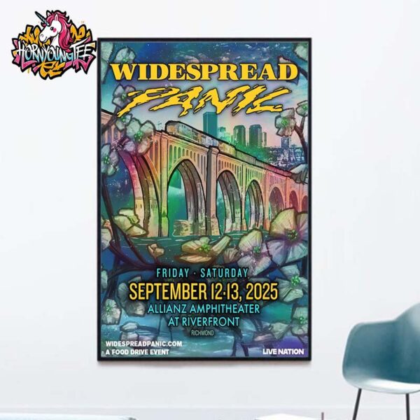 Widespread Panic Band Music Show Two Night On September 12 13 2025 At Allianz Amphitheater In Riverfront Richmond VA Exclusive Limited Edition Poster Poster Home Decor Canvas