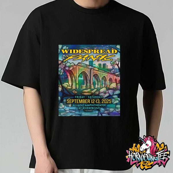 Widespread Panic Band Music Show Two Night On September 12 13 2025 At Allianz Amphitheater In Riverfront Richmond VA Exclusive Limited Edition Poster Unisex T-Shirt