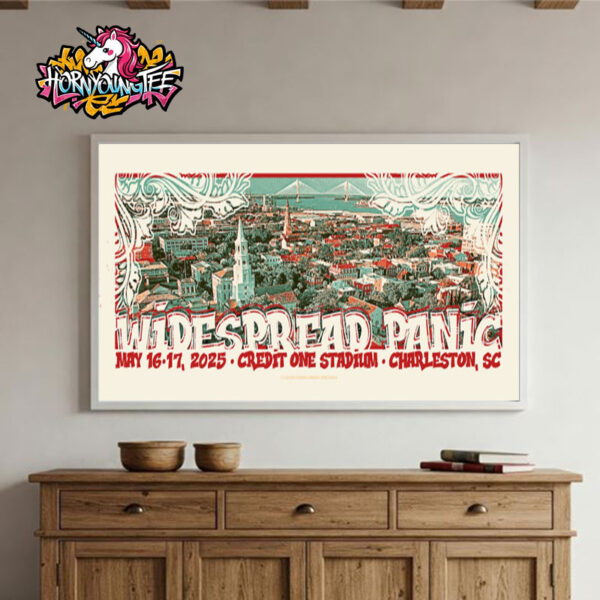 Widespread Panic Event Merchandise For Show At Credit One Stadium In Charleston SC On May 16 2025 Poster By JT Lucchesi Poster Home Decor Canvas Horizontal