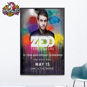 Zedd Albums True Colors 10 Year Anniversary Screening One Night Only May 15 2025 At The Grove In Los Angeles True Colors Documentary Poster Home Decor Canvas