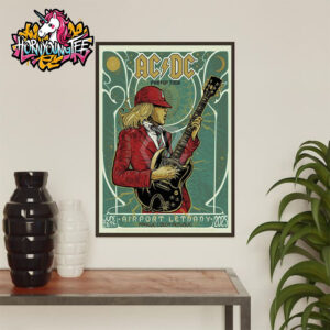 ACDC Pwr Up Tour 2025 Poster In Prague Czech Republic On June 26 2025 At Airport Letnany Poster Home Decor Canvas