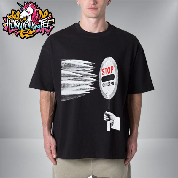 Anti Nuclear Movement Poster House x Peter Kennard Merch Tee Stop Children Unisex T-Shirt