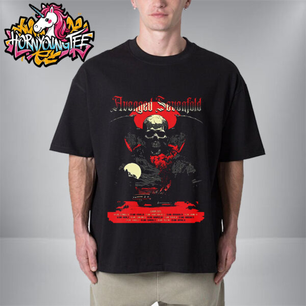 Avenged Sevenfold Europe Summer Tour 2025 Poster Schedule Tour Dates Unisex T-Shirt