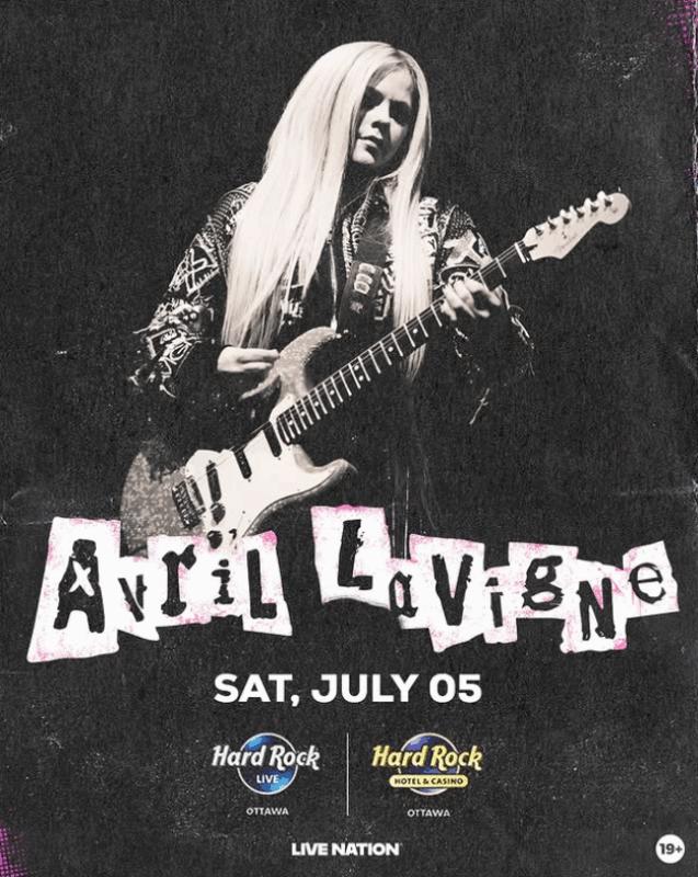 Avril Lavigne At Hard Rock Casino Ottawa On July 5 2025 Poster For Grand Opening