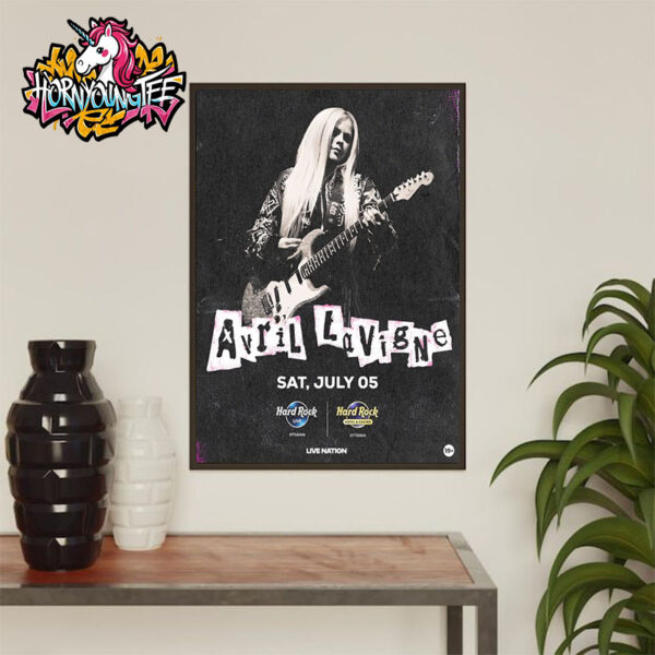 Avril Lavigne At Hard Rock Casino Ottawa On July 5 2025 Poster For Grand Opening Poster Home Decor Canvas
