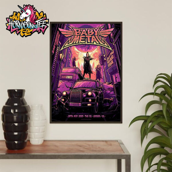 Baby Metal World Tour 2025 Exclusive Poster Show At The O2 Arena On May 30 2025 In London UK Limited Edition Poster Poster Home Decor Canvas