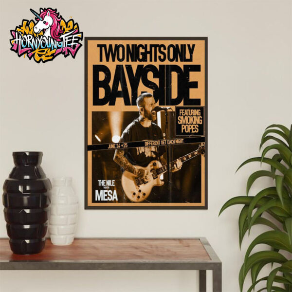 Bayside Two Nights Only On June 24-25 2025 The Nile Theater Mesa Poster Home Decor Canvas