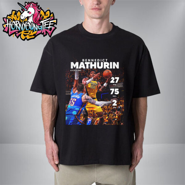 Bennedict Mathurin Indiana Pacers Wins Game With 27 Points 9-12 FG Unisex T-Shirt