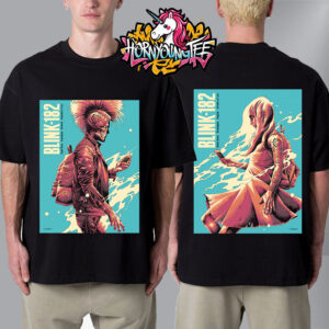 Blink-182 Limited Edition Poster For Show In England And Denmark 2023 Art By Luke Preece Unisex T-Shirt Two Sides