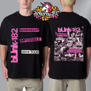 Blink-182 Missionary Impossible 2025 Tour Merch Tee Unisex T-Shirt Two Sides