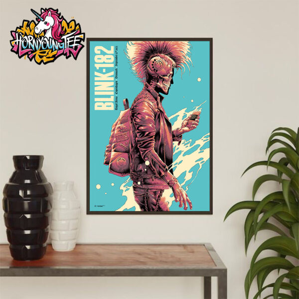 Blink-182 Venue Poster At Royal Arena On September 12 2023 In Copenhagen Denmark Art By Luke Preece Poster Home Decor Canvas