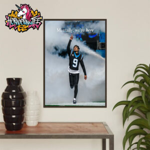 Carolina Panthers Mentally We’re Here Poster Home Decor Canvas