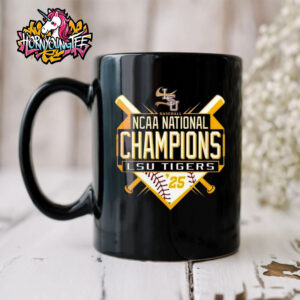 Celebrates LSU Tigers Champion NCAA National Champions 2025 College World Series Black Mug Cup