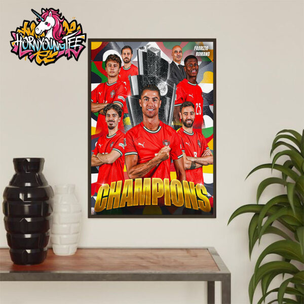 Celebrates Portugal Wins The UEFA Nations League 2025 Poster Home Decor Canvas