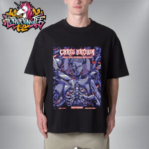 Chris Brown Poster Breezy Bowl XX Stadium World Tour 2025 At Johan Cruijff Arena On June 8 2025 In Amsterdam Unisex T-Shirt
