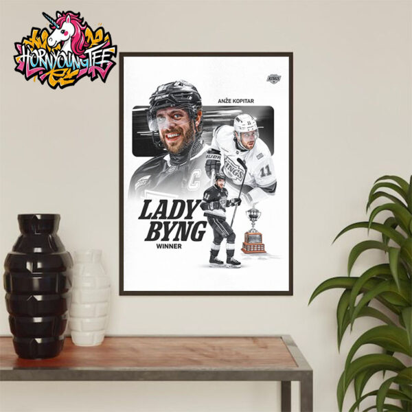 Congrats Anze Kopitar Captain Los Angles Kings Collects Third Lady Byng Of His Career Poster Home Decor Canvas