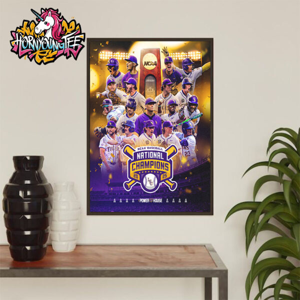 Congrats LSU Tigers Baseball The Champion NCAA Baseball National Champions 2025 Poster Home Decor Canvas
