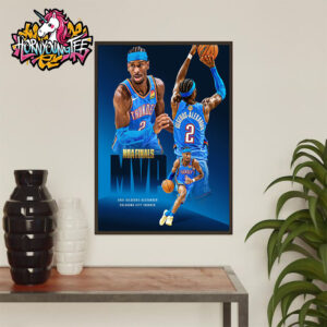 Congrats Shai Gilgeous-Alexander MVP NBA Finals 2025 Poster Home Decor Canvas