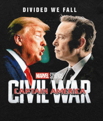 Divided We Fall Captain America Civil War Trump vs Elon Musk Parody