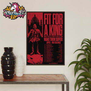 Fit For A King The Lonely God Tour 2025 Make Them Suffer Spite 156 Silence Poster Schedule Cities Tour Dates Poster Home Decor Canvas