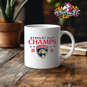 Florida Panthers Fanatics White 2025 NHL Stanley Cup Champions Jersey Roster White Mug Cup
