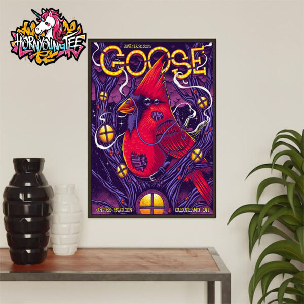 Goose The Band Venue Poster At Jacobs Pavilion 2 Nights On June 19-20 2025 In Cleveland OH Poster Home Decor Canvas