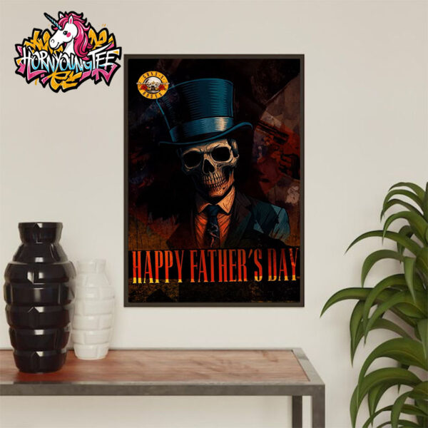 Guns N Roses Poster Celebrates Happy Fathers Day Poster Home Decor Canvas