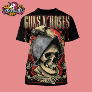 Guns N Roses Concert Poster In Czechia On June 15 2025 At Hradec Kralove All Over Print Shirt