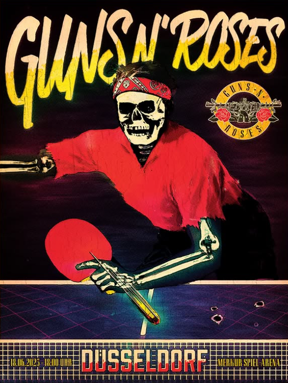 Guns N Roses Dusseldorf Poster At Merkur Spiel Arena On June 18 2025 In Dusseldorf