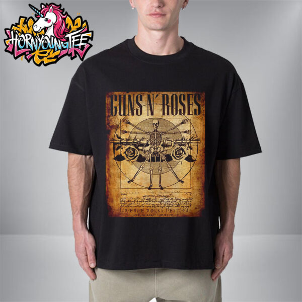 Guns N Roses Poster Show At Firenze Rocks Festival After 7 Years On June 12 2025 In Florence Unisex T-Shirt
