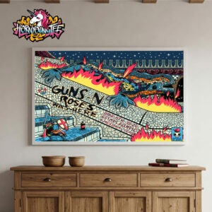 Guns N Roses Poster Tonight At Estadi Olimpico Lluis Company On June 9 2025 In Barcelona Poster Home Decor Canvas Horizontal