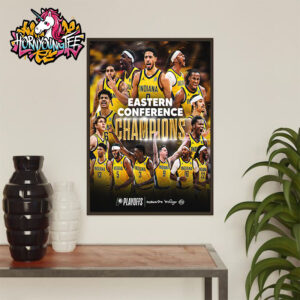 Indiana Pacers The Champions Eastern Conference Champion NBA Final 2025 Poster Home Decor Canvas