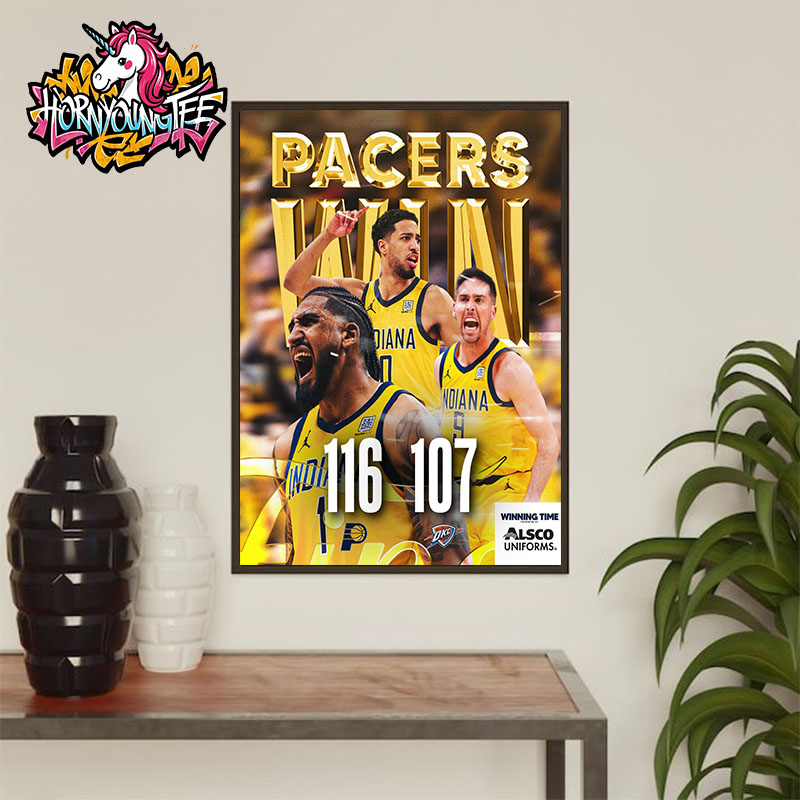 Indiana Pacers Wins NBA Finals 2025 Eastern Conference Champion Poster Home Decor Canvas