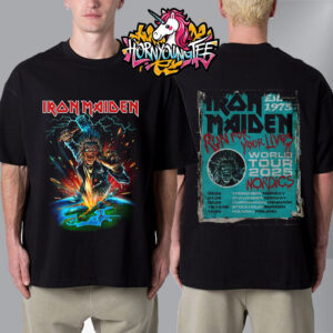 Iron Maiden Run For Your Lives World Tour 2025 Merchandise Nordics Tee Est 1975 Unisex T-Shirt Two Sides