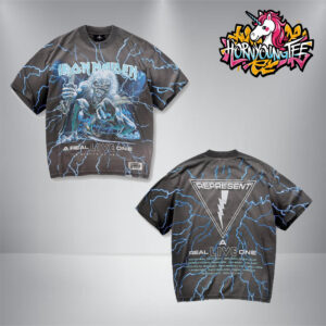 Iron Maiden x Represent Merch Tee A Real Live One Celebrating 50 Years Anniversary All Over Print Shirt