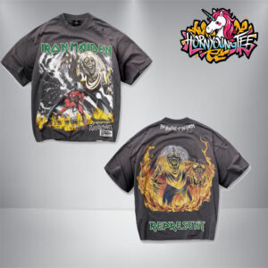 Iron Maiden x Represent Merch Tee Number Of Beast Celebrating 50 Years Anniversary All Over Print Shirt