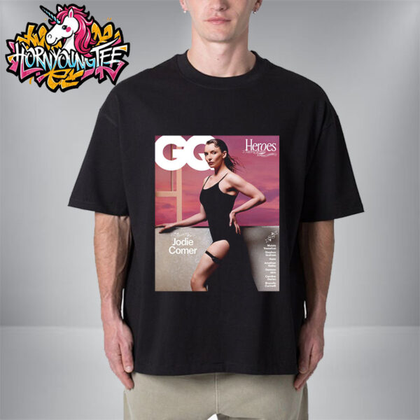 Jodie Comer Cover Star Of British GQ Heroes Issue Photographed By Scandebergs Unisex T-Shirt