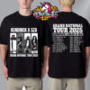 Kendrick Lamar SZA Grand National Tour 2025 Merchandise Tee Schedule Tour Dates Unisex T-Shirt Two Sides